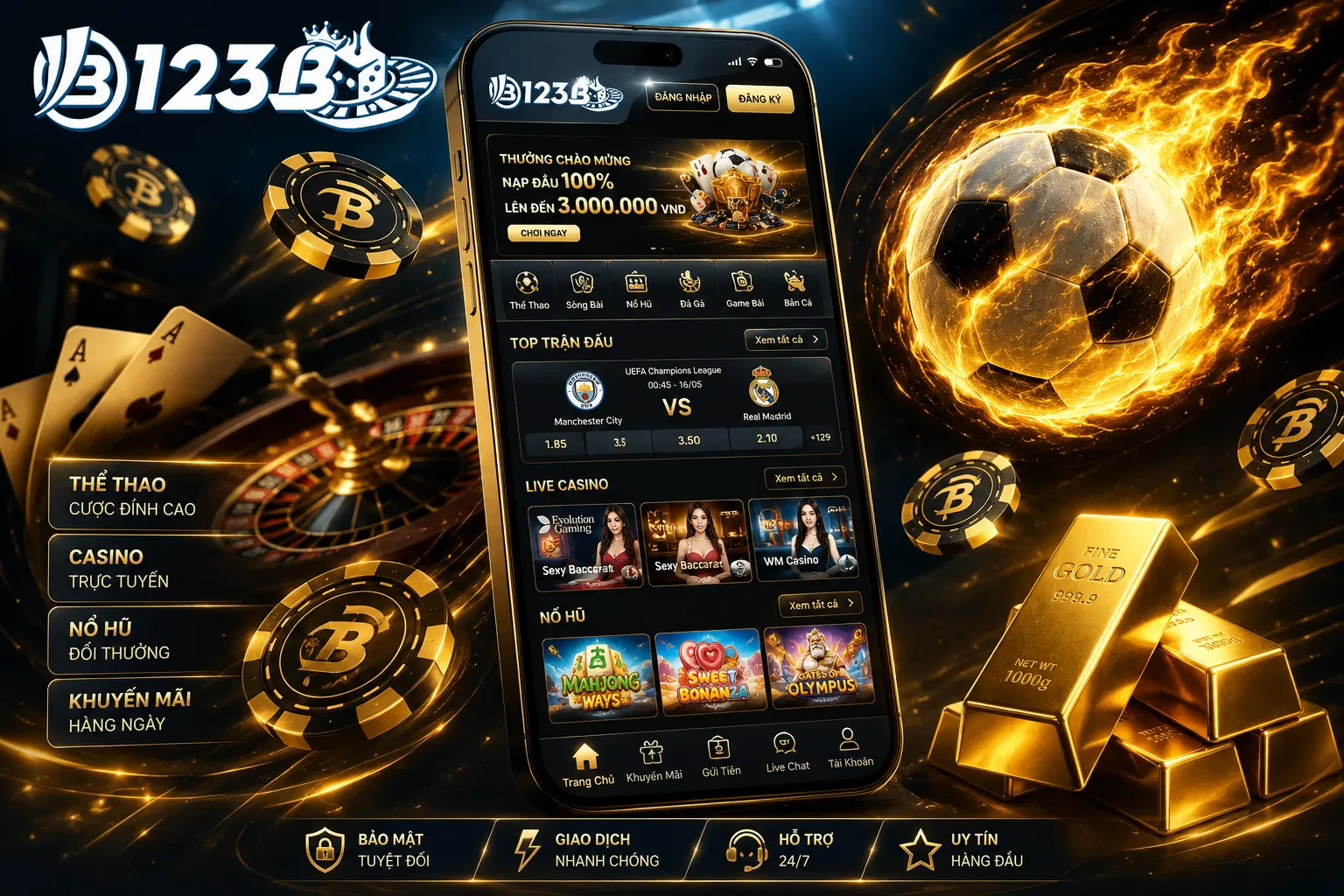123B 🥇 Trang Chủ Đăng Ký & Tải App 123b.com Chính Thức 7 Hệ sinh thái cá cược nhà cái 123B với đa dạng sảnh thể thao, casino và xổ số.